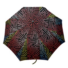 Circuit Board Seamless Patterns Set Folding Umbrellas by Amaryn4rt