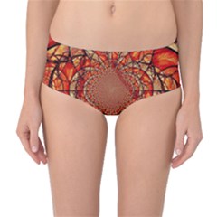 Dreamcatcher Stained Glass Mid-waist Bikini Bottoms by Amaryn4rt