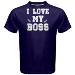 I Love My Boss - Men s Cotton Tee by FunnySaying