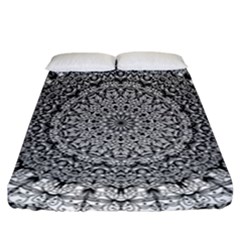 Mandala Boho Inspired Hippy Hippie Design Fitted Sheet (california King Size) by CraftyLittleNodes