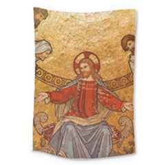 Gold Jesus Large Tapestry by boho