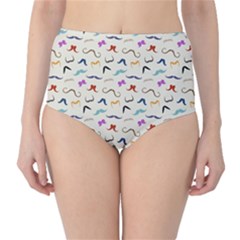 Mustaches High-waist Bikini Bottoms by boho