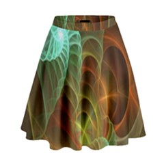 Art Shell Spirals Texture High Waist Skirt by Simbadda