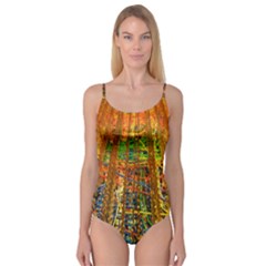 Circuit Board Pattern Camisole Leotard  by Simbadda