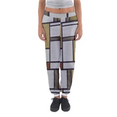 Fabric Textures Fabric Texture Vintage Blocks Rectangle Pattern Women s Jogger Sweatpants by Simbadda