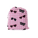 Pisunglass Tech Pink Pattern Drawstring Pouches (Large)  View2