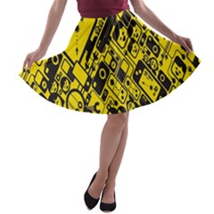 Test Steven Levy A-line Skater Skirt by Simbadda