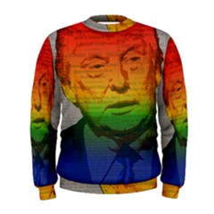 Rainbow Trump  Men s Sweatshirt by Valentinaart