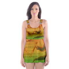 Rainbow Trump  Skater Dress Swimsuit by Valentinaart