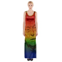 Rainbow Trump  Maxi Thigh Split Dress by Valentinaart