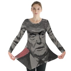 Trump Long Sleeve Tunic  by Valentinaart