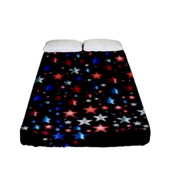 America Usa Map Stars Vector  Fitted Sheet (full/ Double Size) by Simbadda