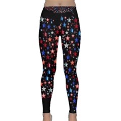 America Usa Map Stars Vector  Classic Yoga Leggings by Simbadda