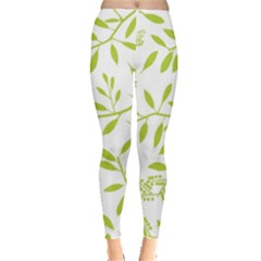 Leaves Pattern Seamless Leggings  by Simbadda