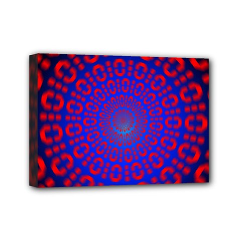 Binary Code Optical Illusion Rotation Mini Canvas 7  X 5  by Simbadda