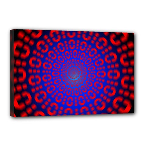 Binary Code Optical Illusion Rotation Canvas 18  X 12  by Simbadda