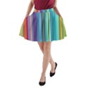 Color Stripes A-Line Pocket Skirt View1