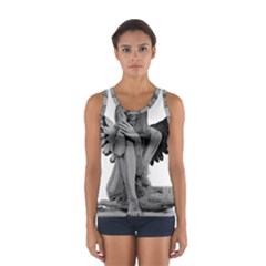 Stone Angel Women s Sport Tank Top  by Valentinaart