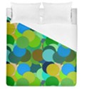 Green Aqua Teal Abstract Circles Duvet Cover (Queen Size) View1