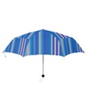 Color Stripes Blue White Pattern Folding Umbrellas View3