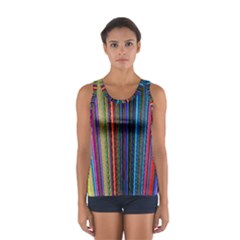 Multi Colored Lines Women s Sport Tank Top  by Simbadda