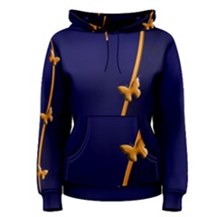 Greeting Card Invitation Blue Women s Pullover Hoodie by Simbadda