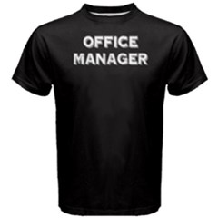 Black Office Manager Men s Cotton Tee by FunnySaying