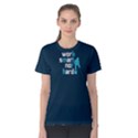 Blue work smart not hard Women s Cotton Tee View1