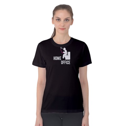 Black Home Office Women s Cotton Tee by FunnySaying