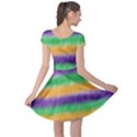 Mardi Gras Strip Tie Die Cap Sleeve Dresses View2