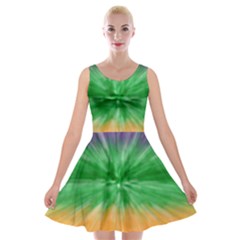 Mardi Gras Tie Die Velvet Skater Dress by PhotoNOLA