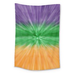 Mardi Gras Tie Die Large Tapestry by PhotoNOLA