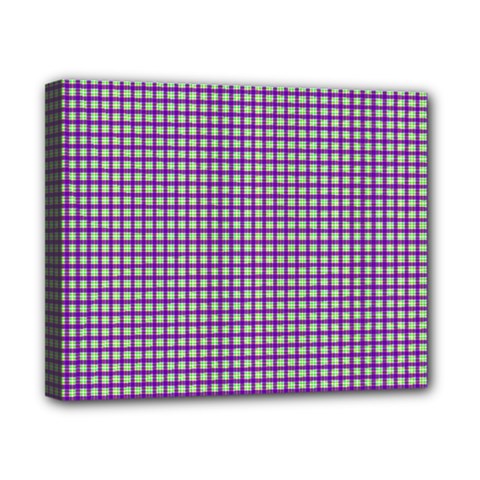 Mardi Gras Purple Plaid Canvas 10  X 8  by PhotoNOLA