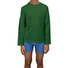 Texture Green Rush Easter Kids  Long Sleeve Swimwear by Simbadda