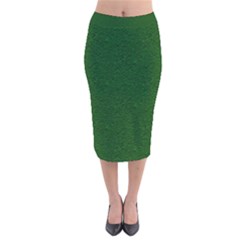 Texture Green Rush Easter Velvet Midi Pencil Skirt by Simbadda