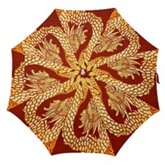 Fabric Pattern Dragon Embroidery Texture Straight Umbrellas by Simbadda