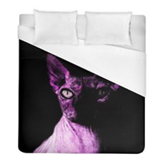 Pink Sphynx Cat Duvet Cover (full/ Double Size) by Valentinaart