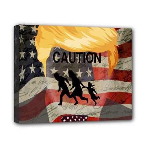 Caution Canvas 10  X 8  by Valentinaart