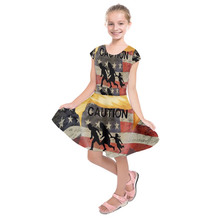 Caution Kids  Short Sleeve Dress