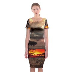 Africa Classic Short Sleeve Midi Dress by Valentinaart