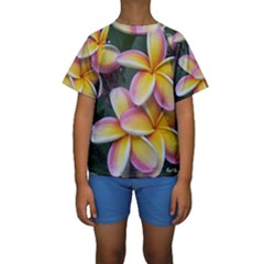 Premier Mix Flower Kids  Short Sleeve Swimwear by alohaA