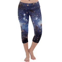 Large Magellanic Cloud Capri Yoga Leggings by SpaceShop