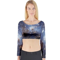 Large Magellanic Cloud Long Sleeve Crop Top by SpaceShop