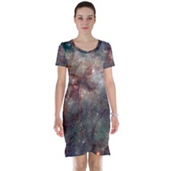 Tarantula Nebula Short Sleeve Nightdress by SpaceShop