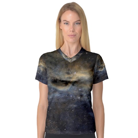 Propeller Nebula Women s V-neck Sport Mesh Tee by SpaceShop