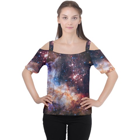 Celestial Fireworks Women s Cutout Shoulder Tee by SpaceShop