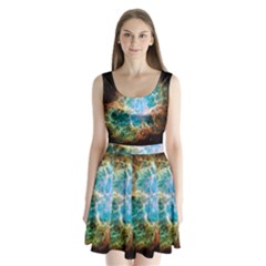 Crab Nebula Split Back Mini Dress  by SpaceShop