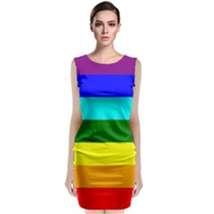 Rainbow Classic Sleeveless Midi Dress by Valentinaart