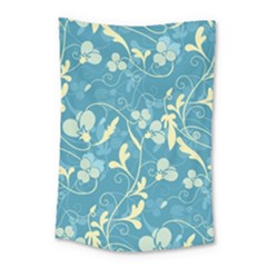 Floral Pattern Small Tapestry by Valentinaart