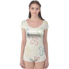 Flower Background Nature Floral Boyleg Leotard  by Simbadda